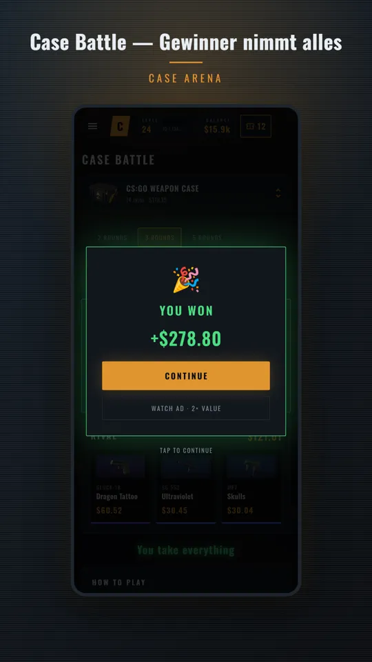 Case Battle — Gewinner nimmt alles